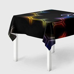 Скатерть для стола Mercedes - neon pattern, цвет: 3D-принт — фото 2