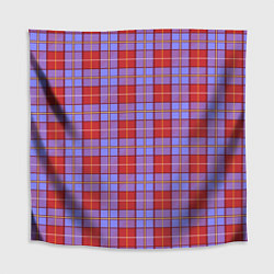 Скатерть для стола Ткань Шотландка красно-синяя, цвет: 3D-принт