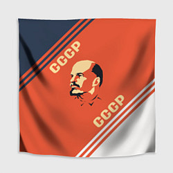 Скатерть для стола Ленин на красном фоне, цвет: 3D-принт