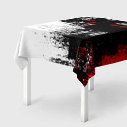 Скатерть для стола Arctic Monkeys - Красные и белые помехи, цвет: 3D-принт — фото 2