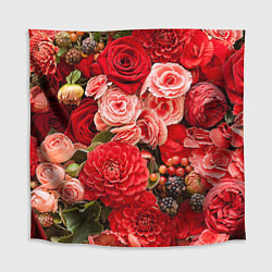 Скатерть для стола Ассорти из цветов, цвет: 3D-принт