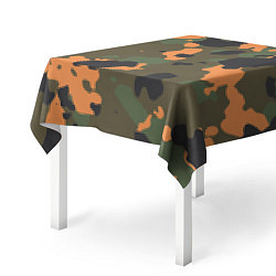 Скатерть для стола Камуфляж: хаки/оранжевый, цвет: 3D-принт — фото 2