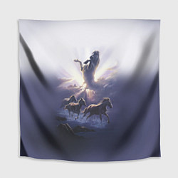 Скатерть для стола Небесные лошади, цвет: 3D-принт