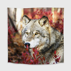 Скатерть для стола Волк в кустах, цвет: 3D-принт