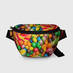 Поясная сумка Сладкие конфетки, цвет: 3D-принт