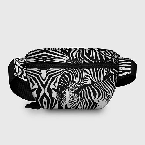 Поясная сумка Полосатая зебра / 3D-принт – фото 2