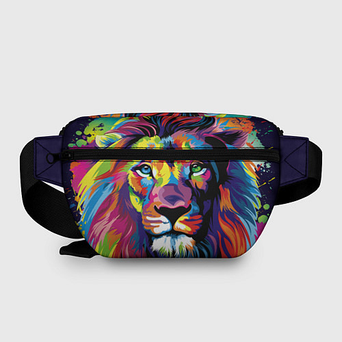 Поясная сумка Красочный лев / 3D-принт – фото 2