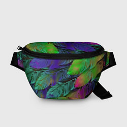 Поясная сумка Перья, цвет: 3D-принт