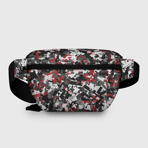 Поясная сумка Камуфляж: серый/красный / 3D-принт – фото 2
