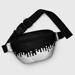 Поясная сумка Чёрно-белый узор, цвет: 3D-принт — фото 2