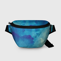 Поясная сумка Синяя акварель, цвет: 3D-принт
