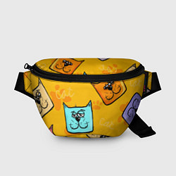 Поясная сумка Котики, цвет: 3D-принт