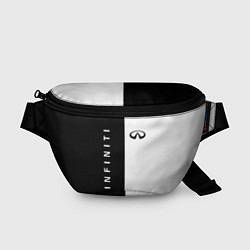 Поясная сумка Infiniti: Black & White, цвет: 3D-принт