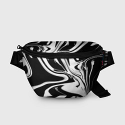 Поясная сумка Черный акрил, цвет: 3D-принт