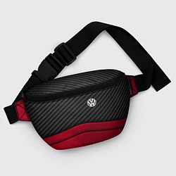 Поясная сумка Volkswagen: Red Carbon, цвет: 3D-принт — фото 2