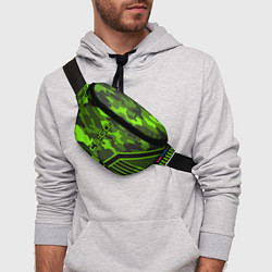 Поясная сумка CS:GO Light Green Camo, цвет: 3D-принт — фото 2
