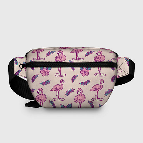 Поясная сумка Фламинго: розовый мотив / 3D-принт – фото 2