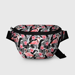 Поясная сумка Black Flamingo, цвет: 3D-принт