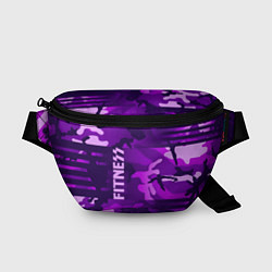 Поясная сумка Fitness: Camo Violet, цвет: 3D-принт