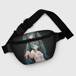 Поясная сумка Hatsune Miku, цвет: 3D-принт — фото 2