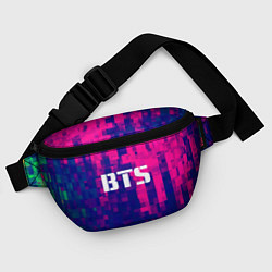 Поясная сумка BTS: Blue & Pink Neon, цвет: 3D-принт — фото 2