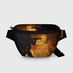 Поясная сумка CS:GO Dark Fire, цвет: 3D-принт
