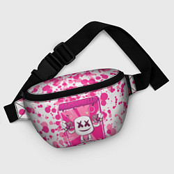 Поясная сумка Marshmello: Pink Fashion, цвет: 3D-принт — фото 2