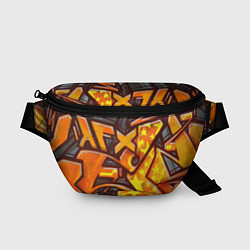 Поясная сумка Orange Graffiti, цвет: 3D-принт