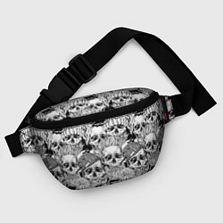 Поясная сумка Hipster skulls, цвет: 3D-принт — фото 2