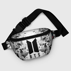 Поясная сумка BTS: Grey Butterflies, цвет: 3D-принт — фото 2