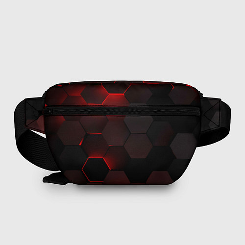 Поясная сумка Красные абстрактные плиты / 3D-принт – фото 2