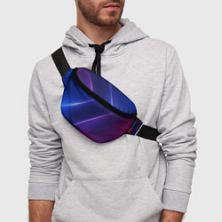Поясная сумка Фиолетово 3d волны 2020, цвет: 3D-принт — фото 2