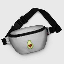 Поясная сумка Авокадо сердечко, цвет: 3D-принт — фото 2