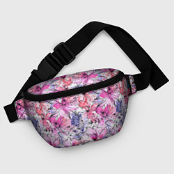 Поясная сумка Акварельные цветы, цвет: 3D-принт — фото 2
