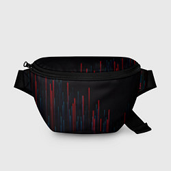 Поясная сумка Red & Black, цвет: 3D-принт