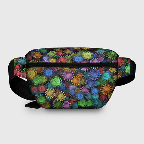Поясная сумка Разноцветные вирусы / 3D-принт – фото 2