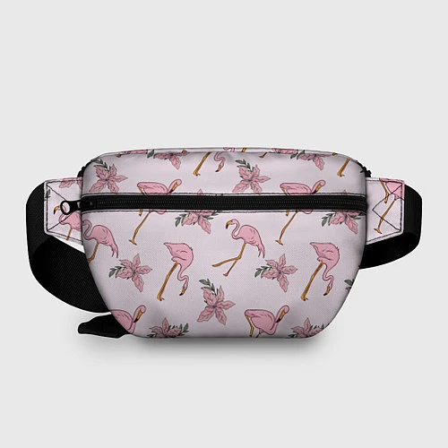 Поясная сумка Розовый фламинго / 3D-принт – фото 2