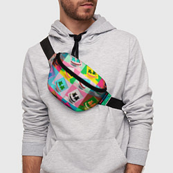 Поясная сумка Marshmello, цвет: 3D-принт — фото 2