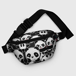 Поясная сумка Смешные панды, цвет: 3D-принт — фото 2
