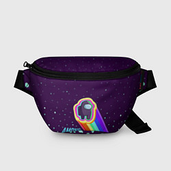Поясная сумка AMONG US neon rainbow, цвет: 3D-принт
