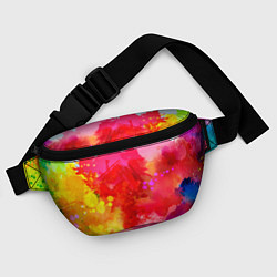 Поясная сумка Брызги краски, цвет: 3D-принт — фото 2