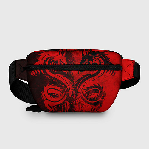 Поясная сумка BLACK RED DRAGONS TATOO / 3D-принт – фото 2