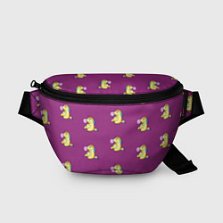 Поясная сумка Фиолетовые пони, цвет: 3D-принт