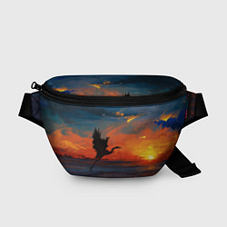 Поясная сумка Прибрежный закат, цвет: 3D-принт