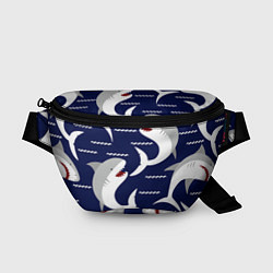 Поясная сумка Акулы, цвет: 3D-принт