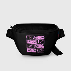 Поясная сумка Black pink eyes, цвет: 3D-принт