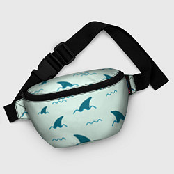 Поясная сумка Плавники акул, цвет: 3D-принт — фото 2
