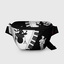 Поясная сумка Черно Белое пианино, цвет: 3D-принт