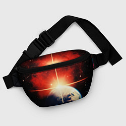 Поясная сумка Космос земля 3D, цвет: 3D-принт — фото 2