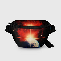 Поясная сумка Космос земля 3D, цвет: 3D-принт